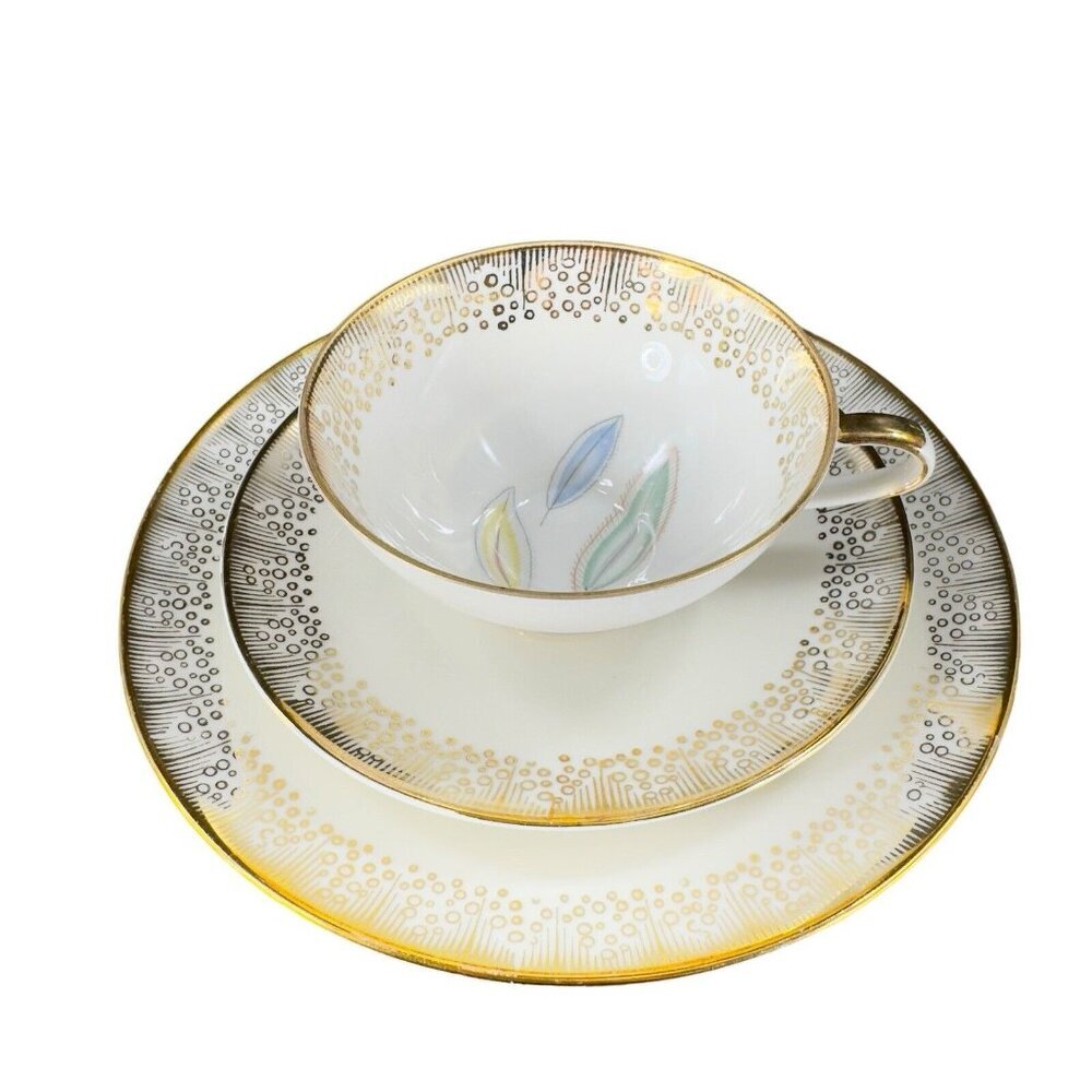 Vintage Winterling Roslau Bavaria China Set Tea Cup Saucer And Plate Porcelain